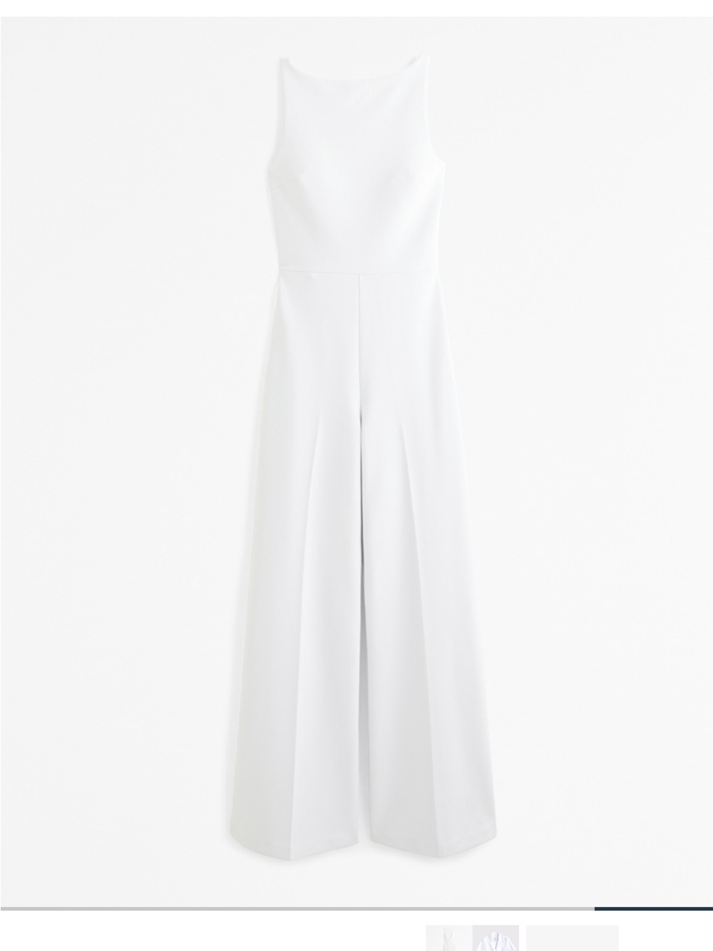 Abercrombie & Fitch White Wide-Leg Jumpsuit